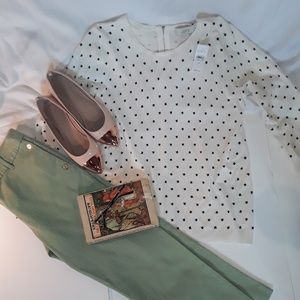NWT Loft Black and White Sweater